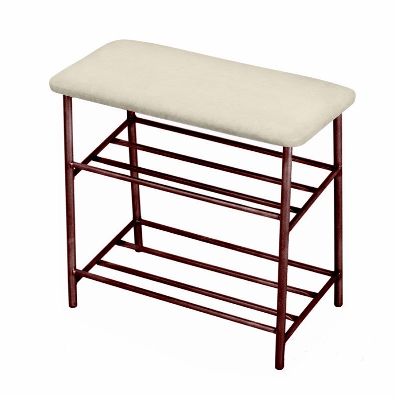 Банкетка малая NEW WIND 300х600х520мм бежевый/антик каркас