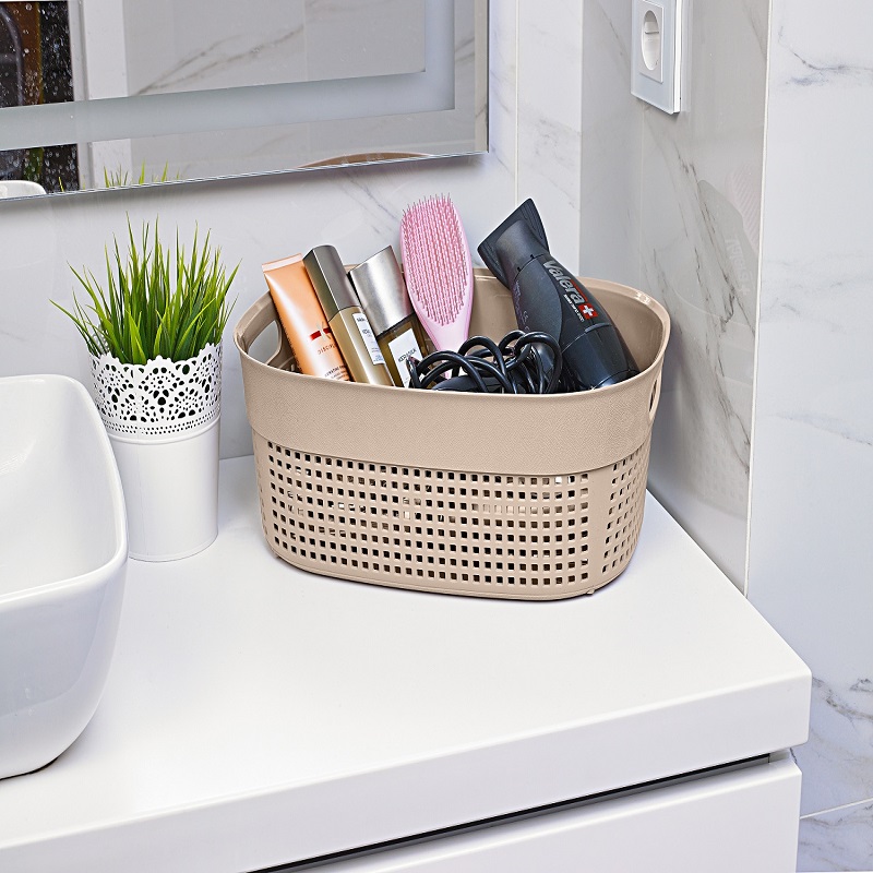 Корзинка овальная Лофт 12л латте (уп.10)