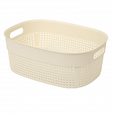 Корзинка овальная Лофт 12л сл. кость (уп.10)