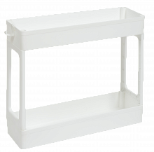 Этажерка узкая 2-х ярусная  (белый) (уп.1) 