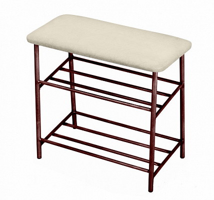 Банкетка малая NEW WIND 300х600х520мм бежевый/антик каркас