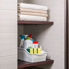 Контейнер хозяйст. на колесах широкий Лофт 305x210x125мм белый (уп.13)