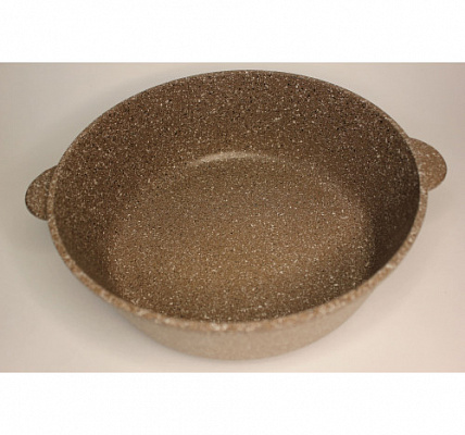 Жаровня литая из алюм. Жарь 28 см коричневый гранит