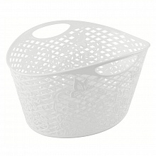Корзинка универсальная овальная Sakura 6,2л 296x224x168мм св.-серая (уп.12)