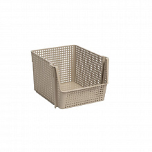 Корзинка для хранения Лофт 10л штабелируемая латте (уп.12)