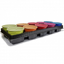 Набор для рассады v10.10 Rainbow (10 горшков 10,5x8см+подставка) (уп.66)