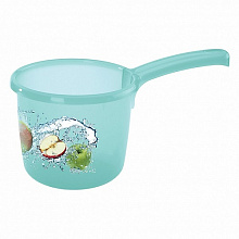 Ковш 1,3 л с декором микс 3 пласт.